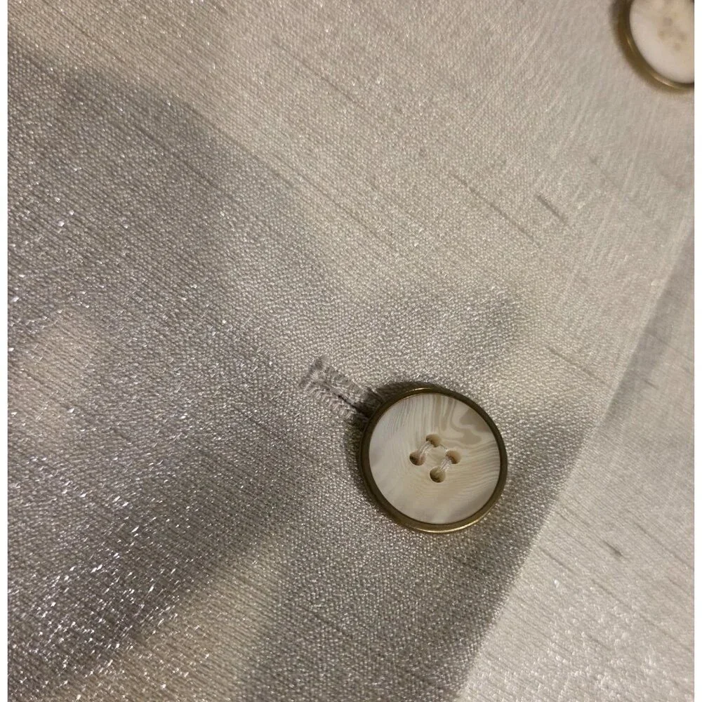 New! Albert Nipon Two Piece Light Green Skirt Set Suit Size 18W Sparkle 3 Button - Picture 10 of 16